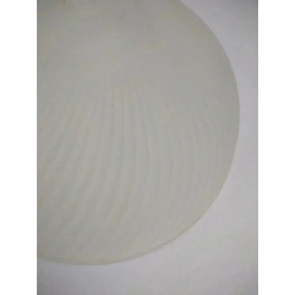Vintage 8.5" Frosted Glass Ribbed Swirl Ceiling Light Shade - Picture 2 of 14